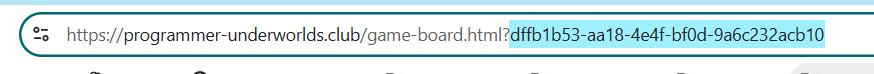 Скриншот демонстрирует URL с выделенной частью UUID.